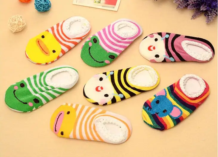 1 Pair Baby Socks Boys Girls Cartoon Animal Anti Slip Floor Unisex Short for Infant Toddler | Детская одежда и обувь