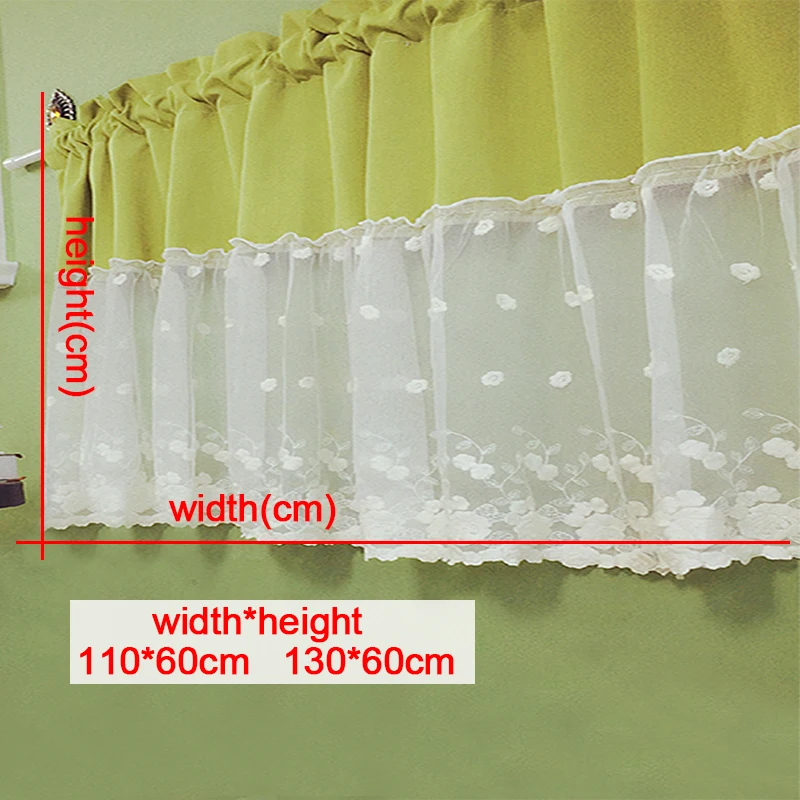 Декоративные кухонные занавески модные кружевные хлопковые в пасторальном