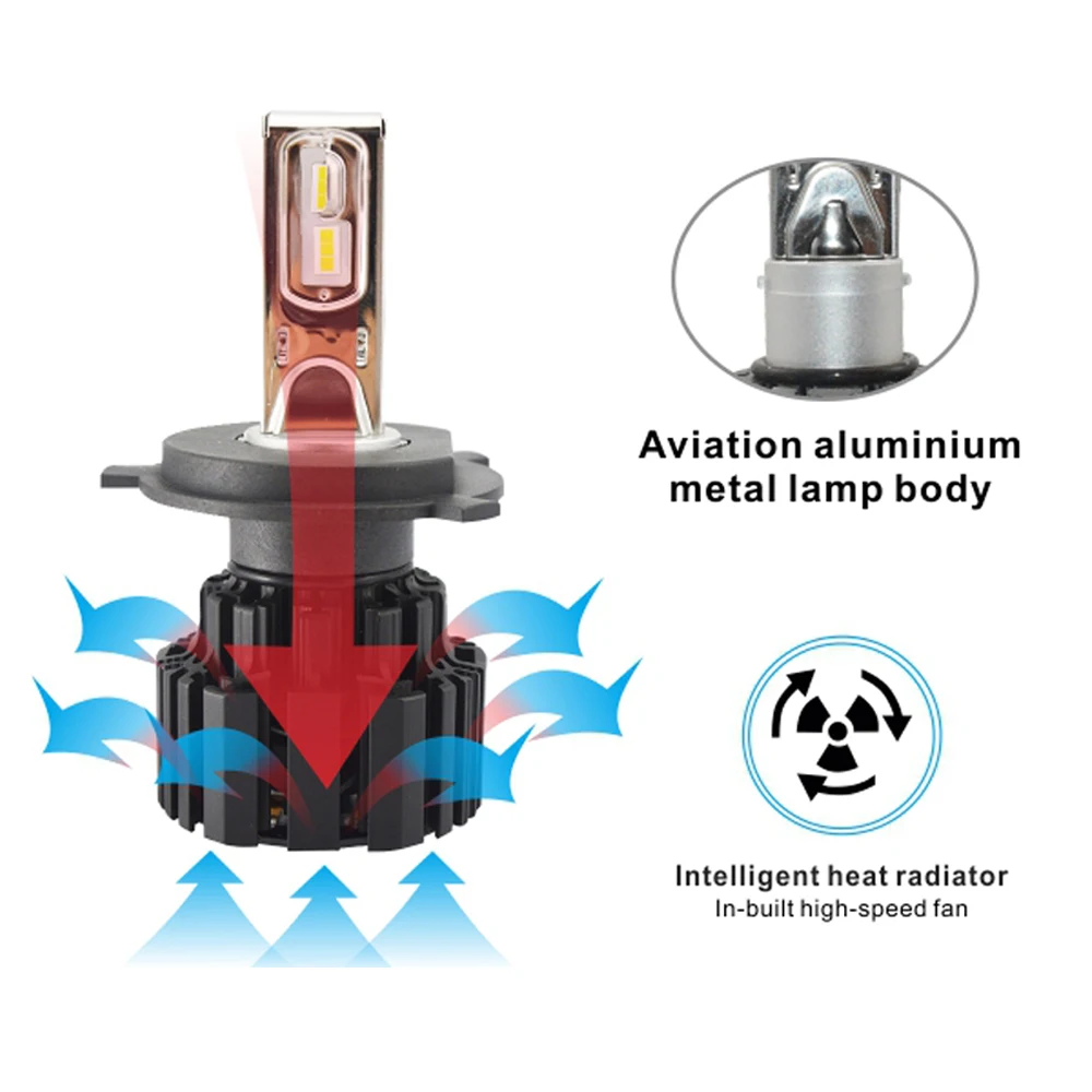 Новое поступление P9 светодио дный лампа фары 9012 50 Вт 6800LM светодио дный Headlight лампа высокого Мощность светодио дный фары 9012 H4 H7 9005 9006 H11 H8