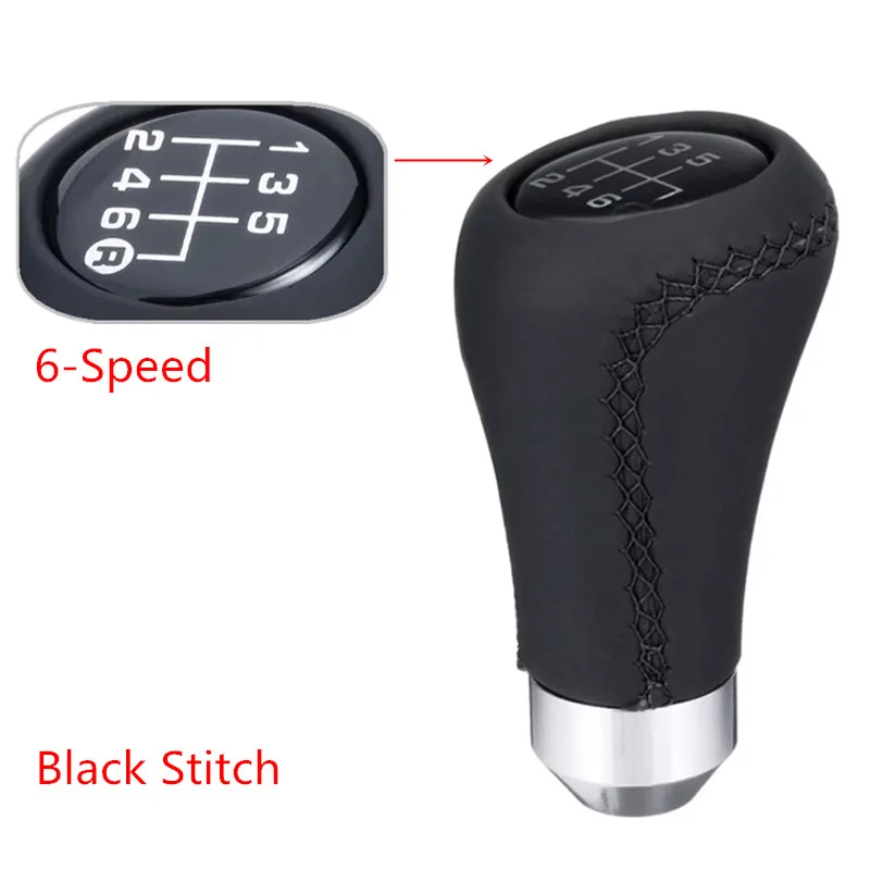 6-Speed Black Stitch 5, 6 скоростей, универсальная ручка переключения рулевого механизма автомобиля, ручная коробка передач, переключения передач, рычаг переключения передач, ручка переключения передач - Название цвета: 6-Speed Black Stitch