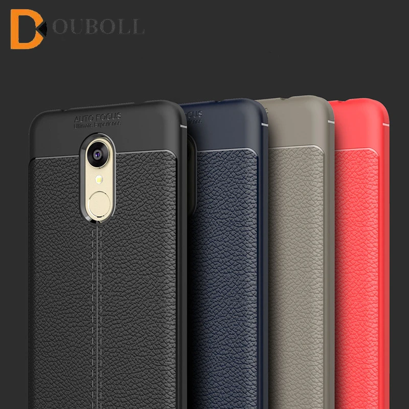 Douboll для Xiaomi Redmi 5 Plus 4 Роскошный Классический рисунок личи Мягкий ТПУ Простой