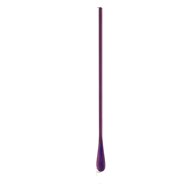 purple Стиль, красочные кофейные ложки из нержавеющей стали, ложка для перемешивания коктейлей, 13/22, 5 см, ложки для смешивания напитков, для кухни, кафе, бара, инструмент - Цвет: purple
