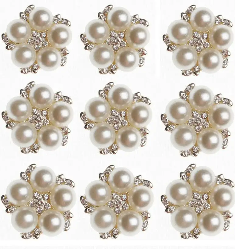 Жемчужные стразы на пуговицах для девочек держащих букет невесты центральное