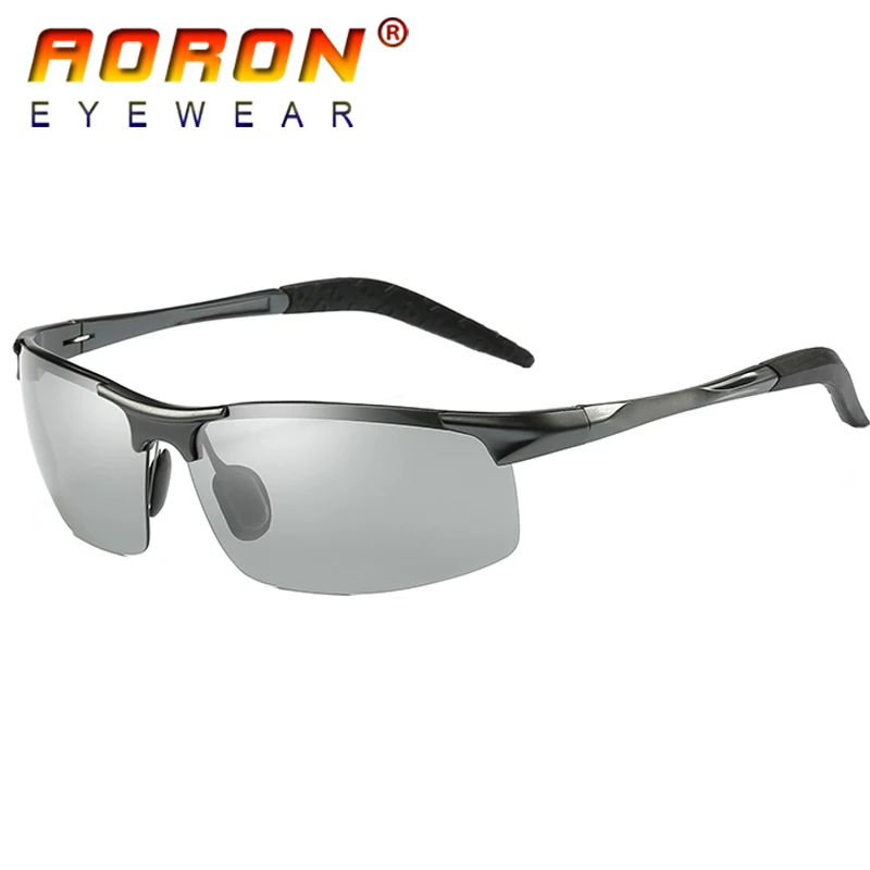 AORON HD фотохромные поляризационные солнцезащитные очки для мужчин вождения днем и