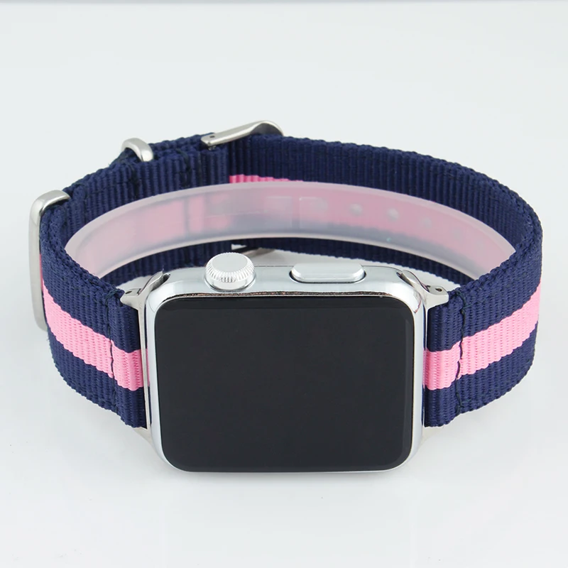 Нейлоновый ремешок для часов NATO apple watch Холщовый iwatch 3/2/1 38 мм 42 браслет умных