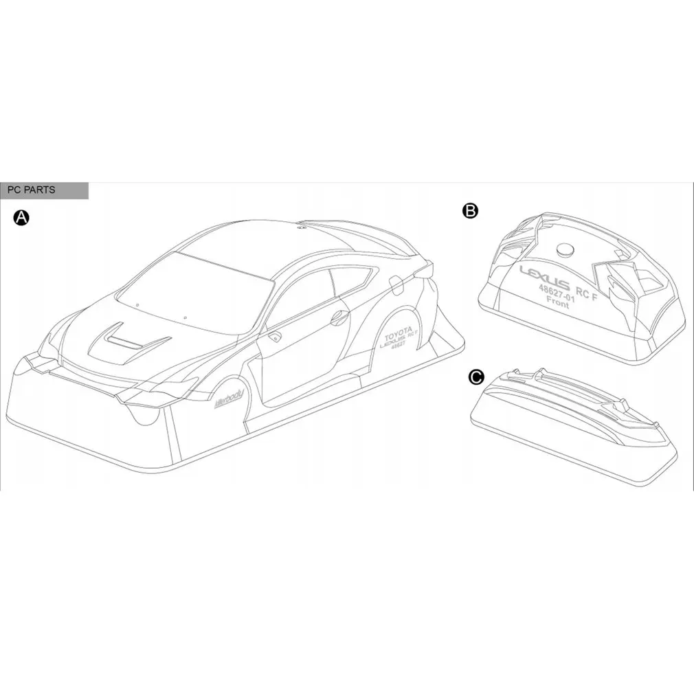 Прозрачный автомобильный чехол Killerbody 48627 LEXUS RC F