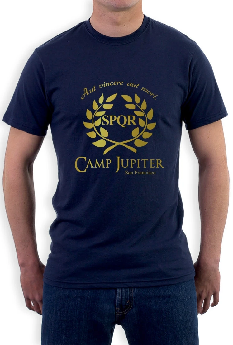 Мужская футболка с принтом ветки CAMP JUPITER SPQR Sci-Fi Percy Jackson хлопковая короткими