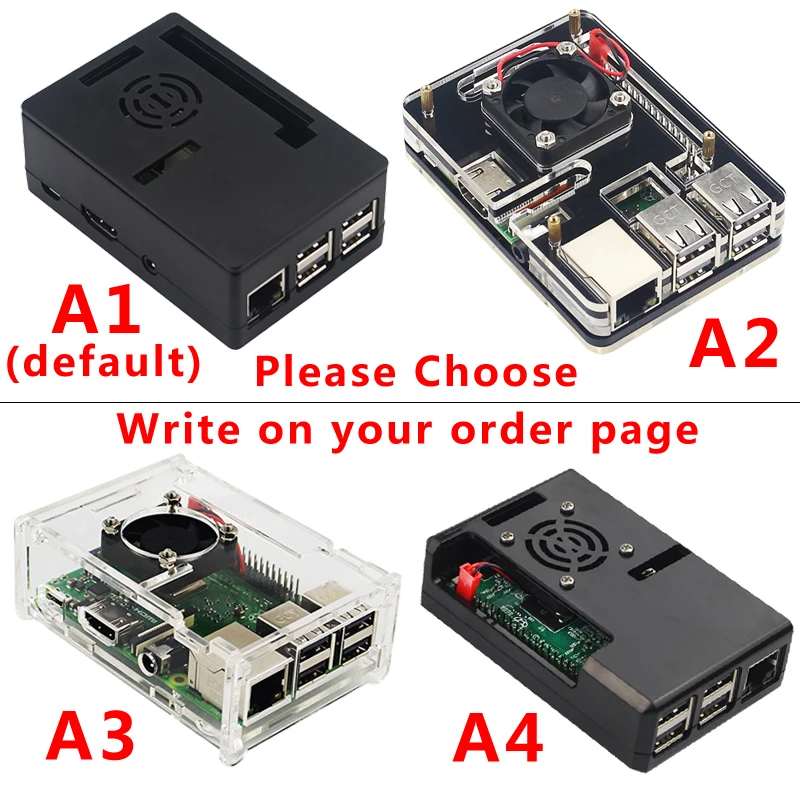 Оригинальный Raspberry Pi 3 Model B Plus WiFi и Bluetooth + чехол вентилятор блок питания радиатор
