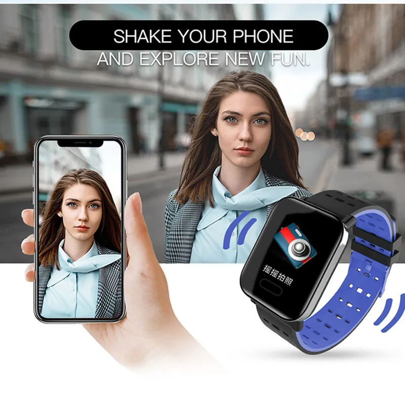 2018 умный Браслет крови Давление измерения Цвет Экран Фитнес трекер часы