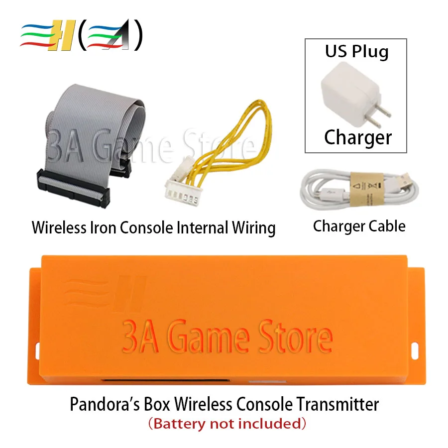 transmitter US plug Pandora box 6 беспроводная версия материнской платы 1300 в 1 поддержка fba mame 3d игры для беспроводной аркадной консоли HDMI VGA USB к ПК ТВ - Цвет: transmitter US plug
