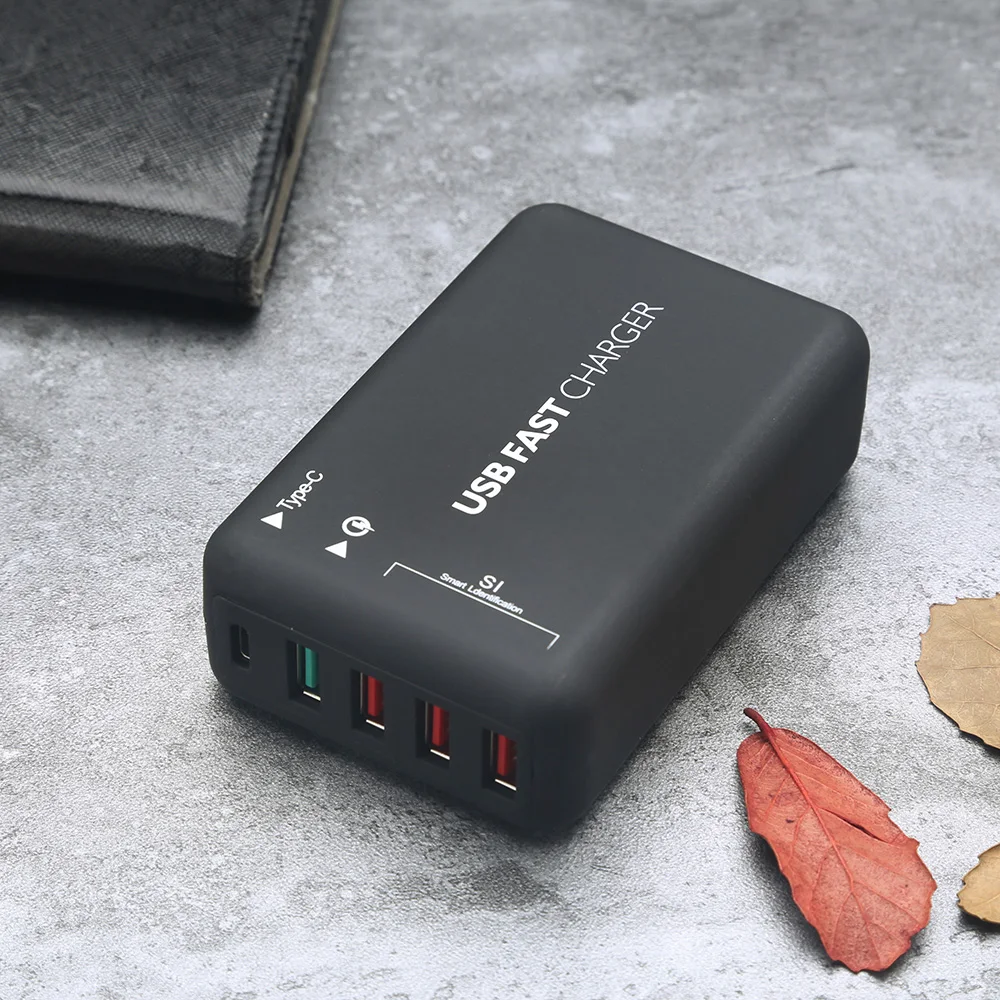30 Вт Быстрая зарядка 3 0 4 порта USB + 1 type C зарядное устройство для SANSUNG iphone Android
