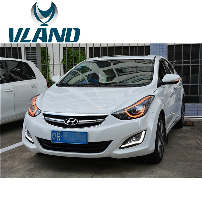 VLAND завод для автомобильных головных ламп фары HUNDAI Elantra 2012 2014 2015 светодиодный