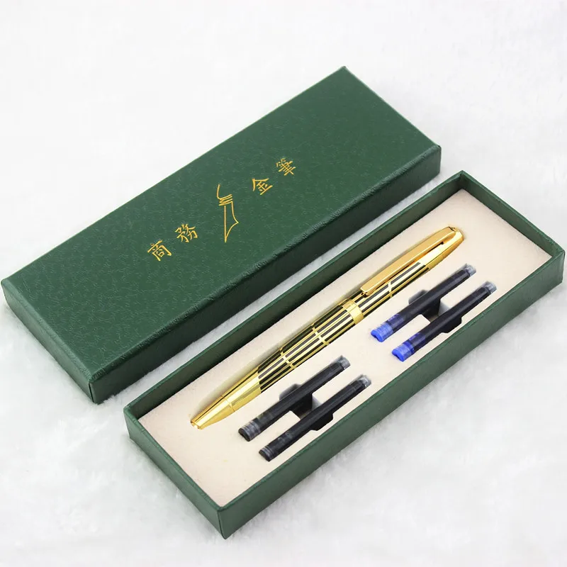 

Gift set ink refill High Quality Iraurita Fountain Pen Full Metal Luxury Pens Caneta Office School Stationery Supplies