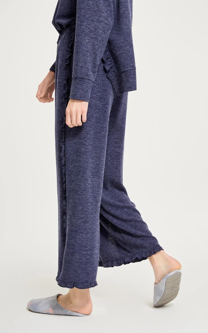 Vero Moda Женские Широкие трикотажные свободные брюки с оборками | 3181R2504