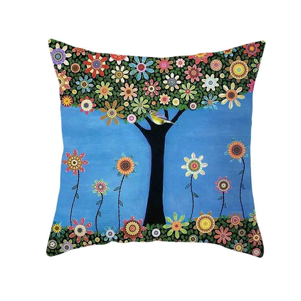 Наволочка для подушки с натуральным рисунком окрашенный диван-кровать домашний