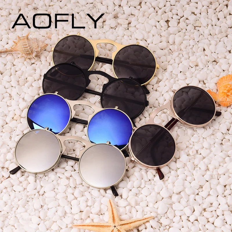 AOFLY Vintage Steampunk. Стильные мужские и женские солнцезащитные очки унисекс в стиль