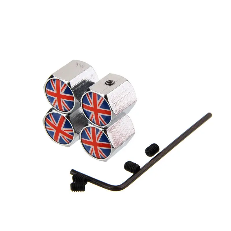 Стайлинга автомобилей YOOX шина колпачки Флаг Великобритании Подходит для Audi BMW
