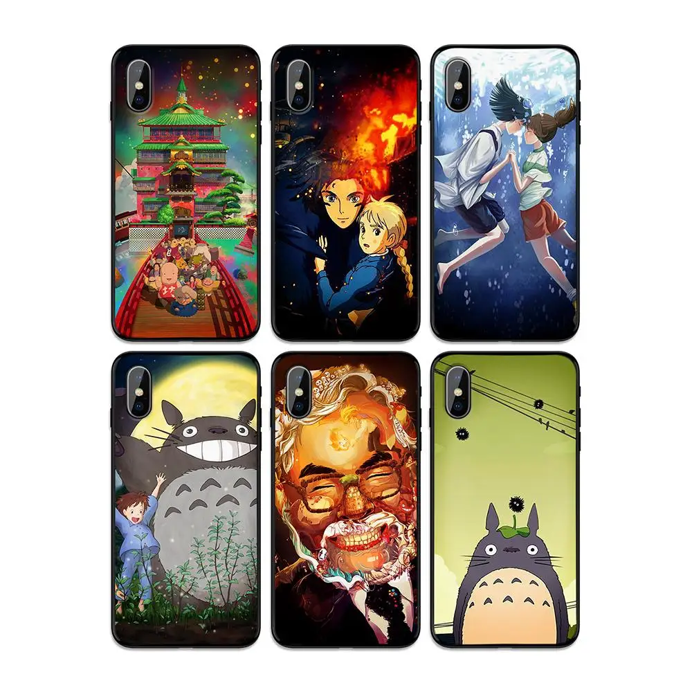 Miyazaki Hayao мягкая термополиуретановая крышка-чехол для Apple iPhone 6 6S 7 8 Plus 5 5S SE X XS MAX XR