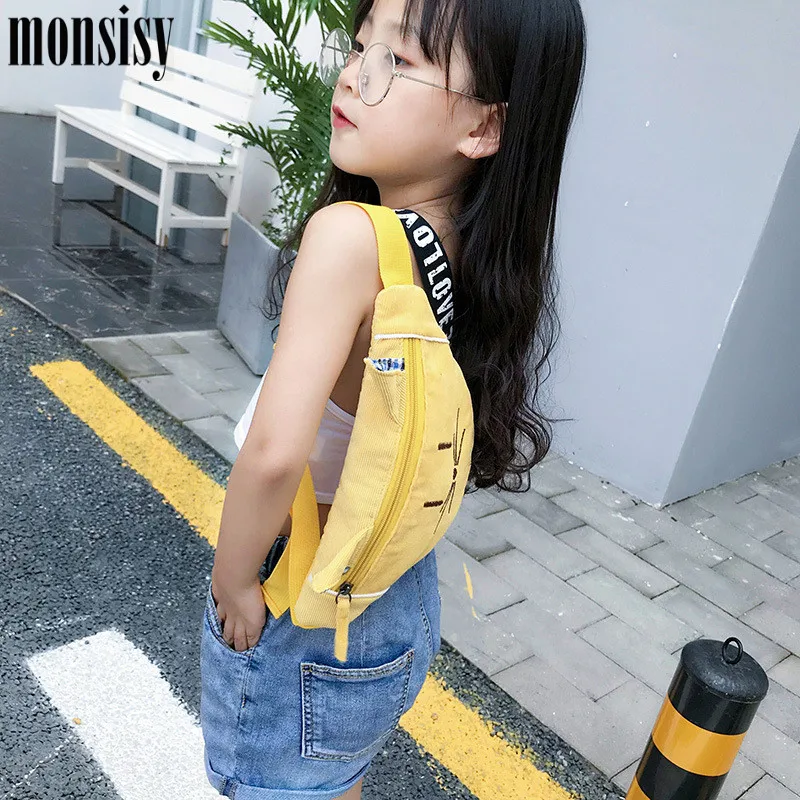 Monsisy/2019 детская поясная сумка для девочек и мальчиков Модная хлопковая