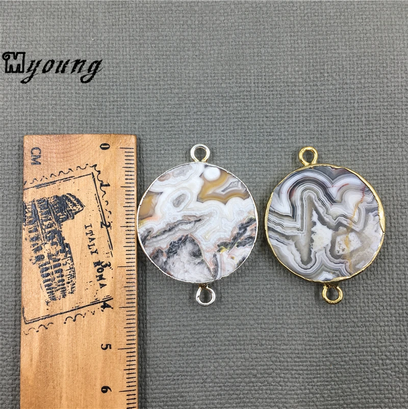 Натуральный камень Моксико сумасшедшие Агаты круглая пластина подвеска