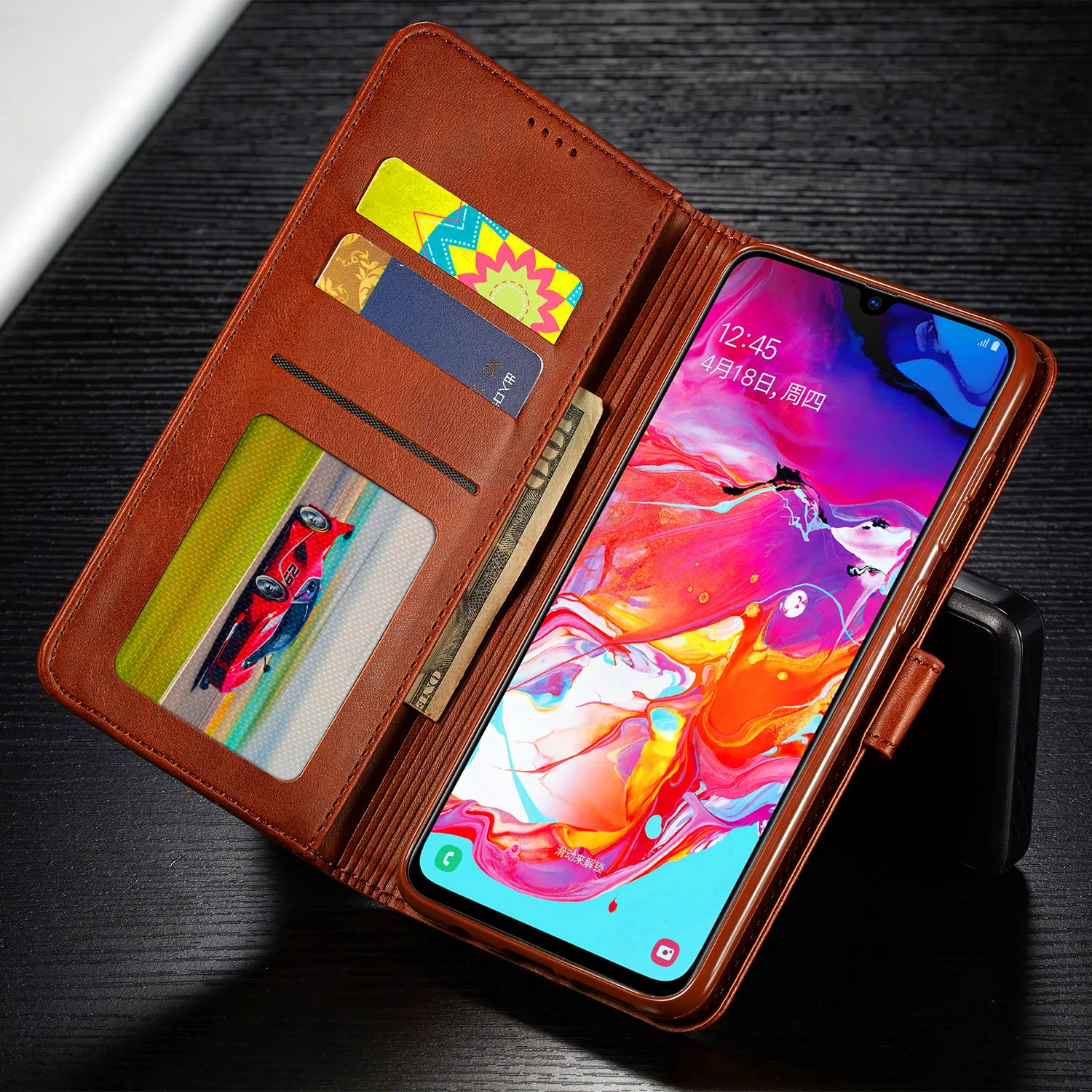 Кожаный флип-чехол для samsung galaxy A70 A60 A50 A40 A30 A20 A20E A10 Чехол кошелек чехол для телефона samsung galaxy A70 A50 A40 A30 чехол
