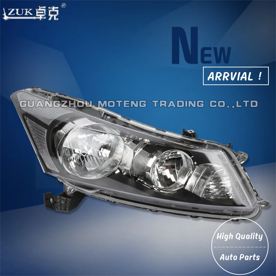 ZUK 2 шт. левый и правый фары головного света лампы для HONDA ACCORD CP1 CP2 CP3 2008 2009 2010 2011 2012 2013 HID галогенные лампы