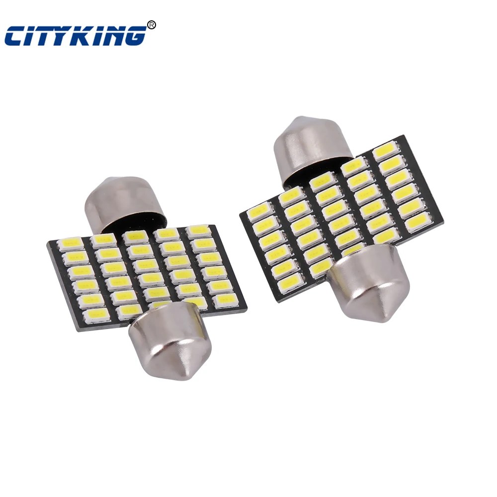 

Wholesale 2pcs/lot White light C5W led festoon 29MM led 3014 30smd car Interior Festoon led car dome light LED reading light