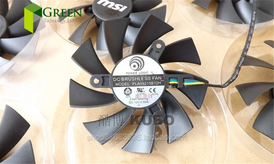 Вентилятор для видеокарты MSI N460GTX N560GTX 570 580GTX HD6870|card fan|graphics card fanpower logic pla09215b12h |
