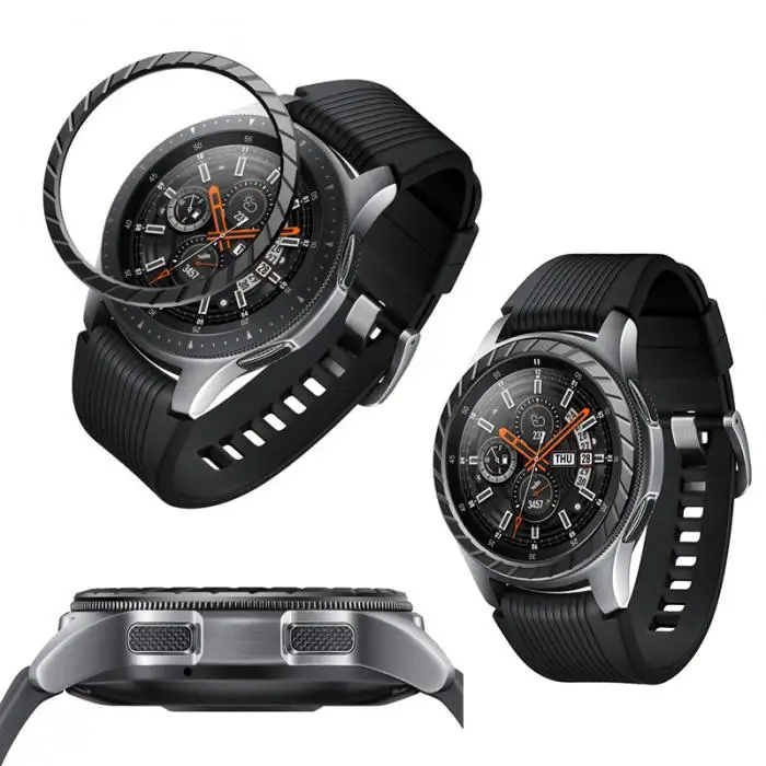Ободок кольцо клейкая крышка против царапин нержавеющая сталь для samsung Galaxy Watch 46 мм/gear S3 NK-Shopping
