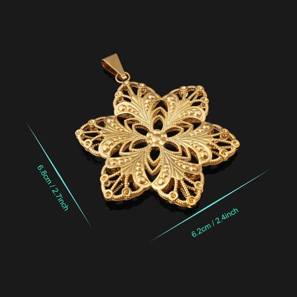 Арабская подвеска золотого цвета и ожерелья ювелирные изделия романтичные цветы