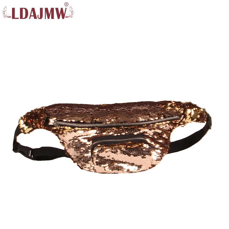 LDAJMW Colorful Sequins Waist Bag Women Men Belt Women's Purse Cell Phone Pocket Fanny Pack Crossbody|mens belt bags|waist bagfanny pack |