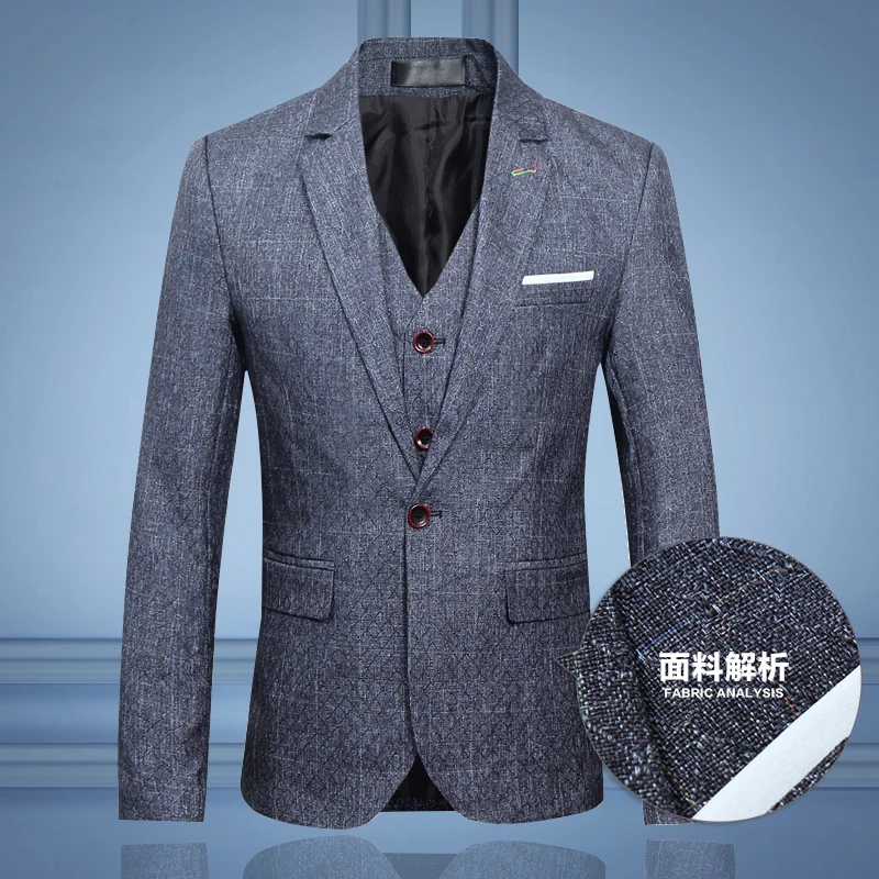 GUIXIANG 2017 костюм мужской высокого качества Серый Свадебный блейзер свадебное