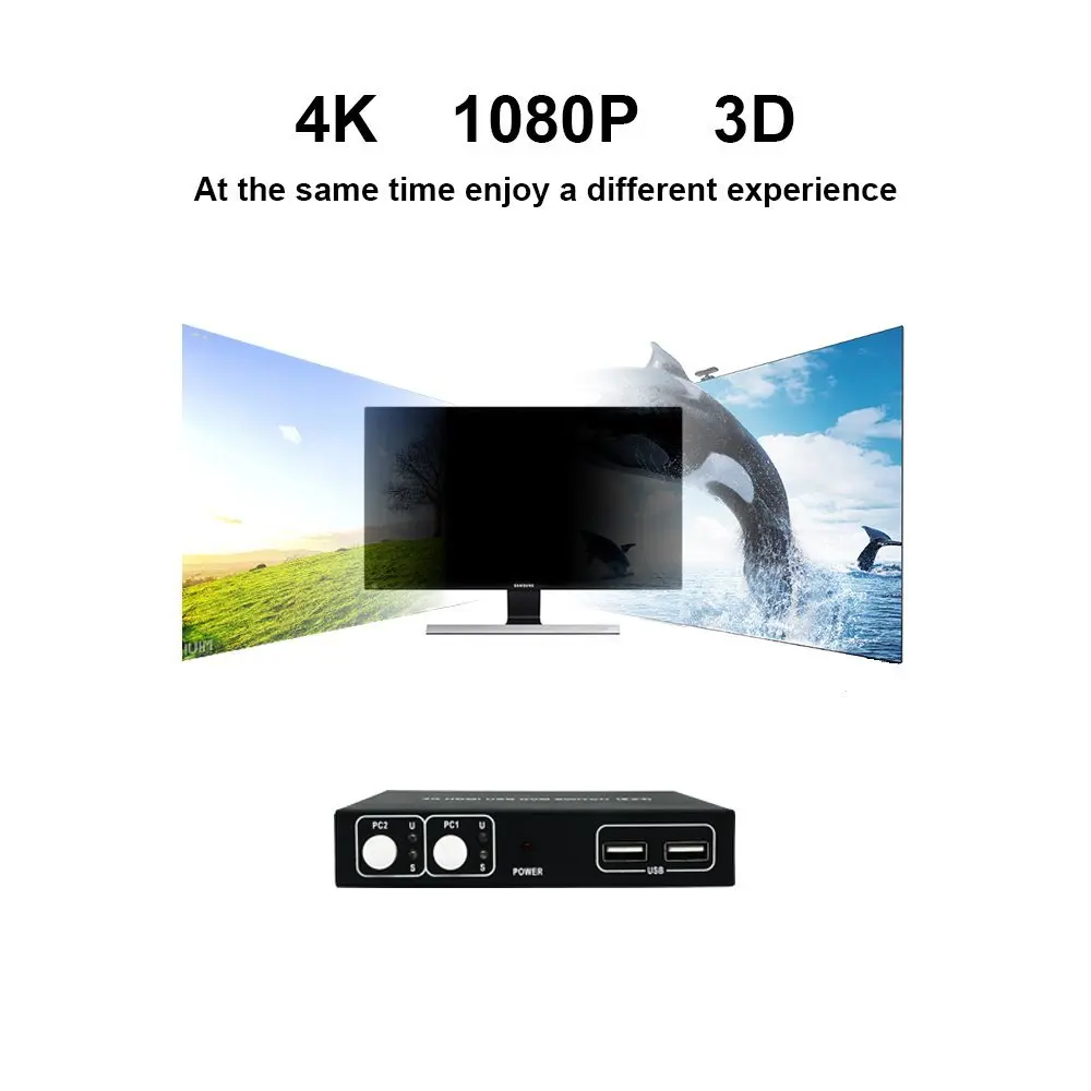 PWAY PW SH0201K 2 порта HDMI KVM переключатель с USB/HDMI кабель Поддержка 3D 4K * K/3840*2160/30Hz и