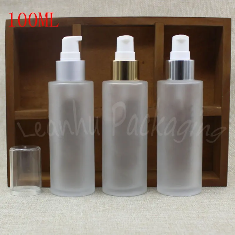 100ML Transparent Frosted Lotion Pump Bottle , 100CC Lotion / Face Cream Packaging Bottle , Empty Cosmetic Container