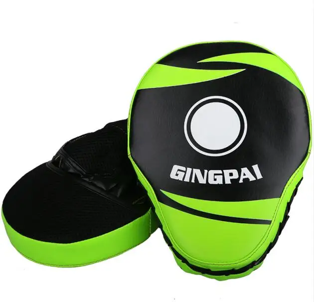1pair Green Боксерские мишени супер ММА пуансон фокус Санда тренировочные перчатки Каратэ Муай Тай пусковая площадка женщина/мужчина дуговая мишень - Цвет: 1pair Green