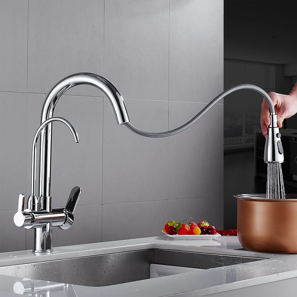 Смесители для кухни torneira para cozinha de parede кран кухонного фильтра воды трехходовой