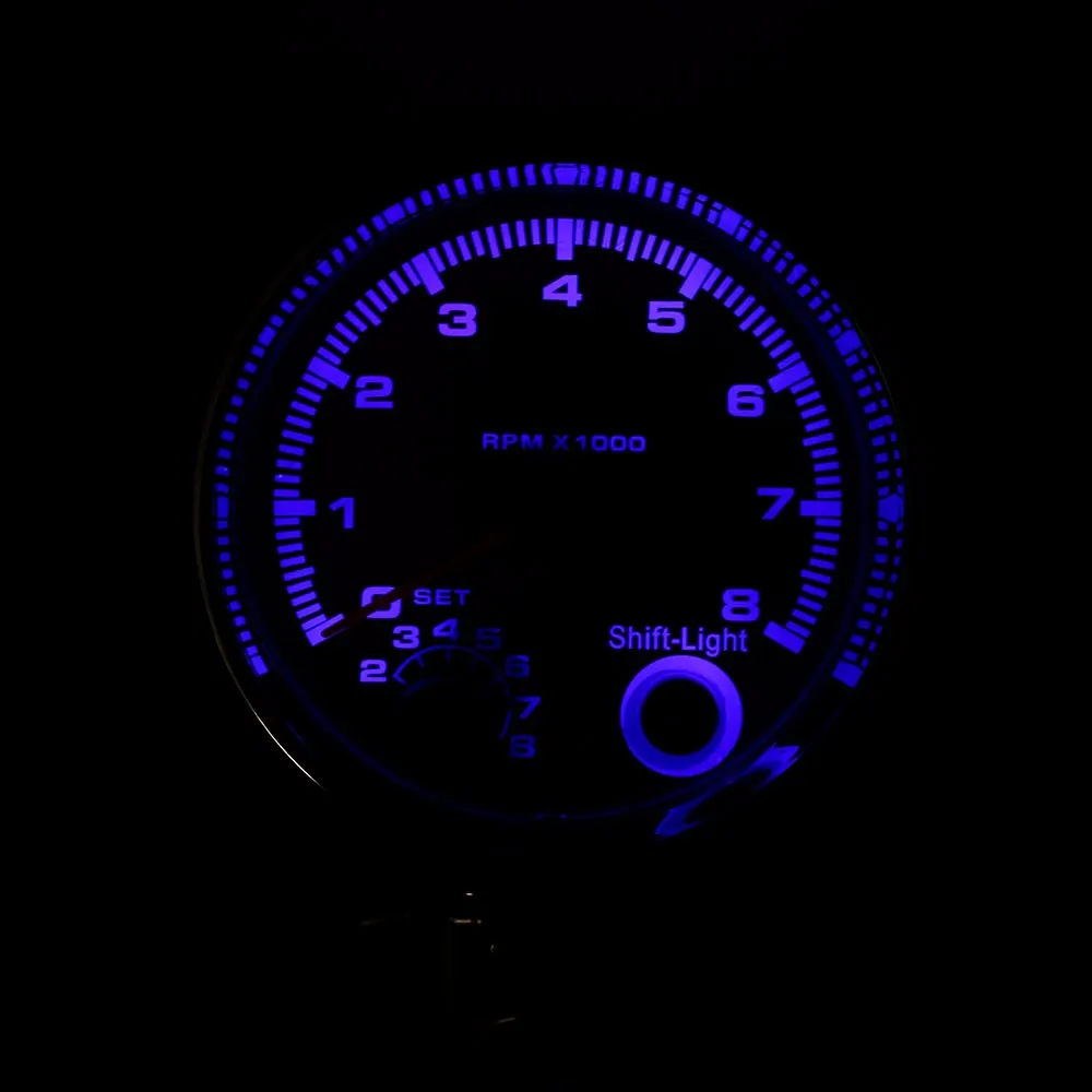 Тахометр 3,75 дюймов 0-8000 Rpm датчик с shiftlight Chrome Тахометр автомобилей метр YC100140