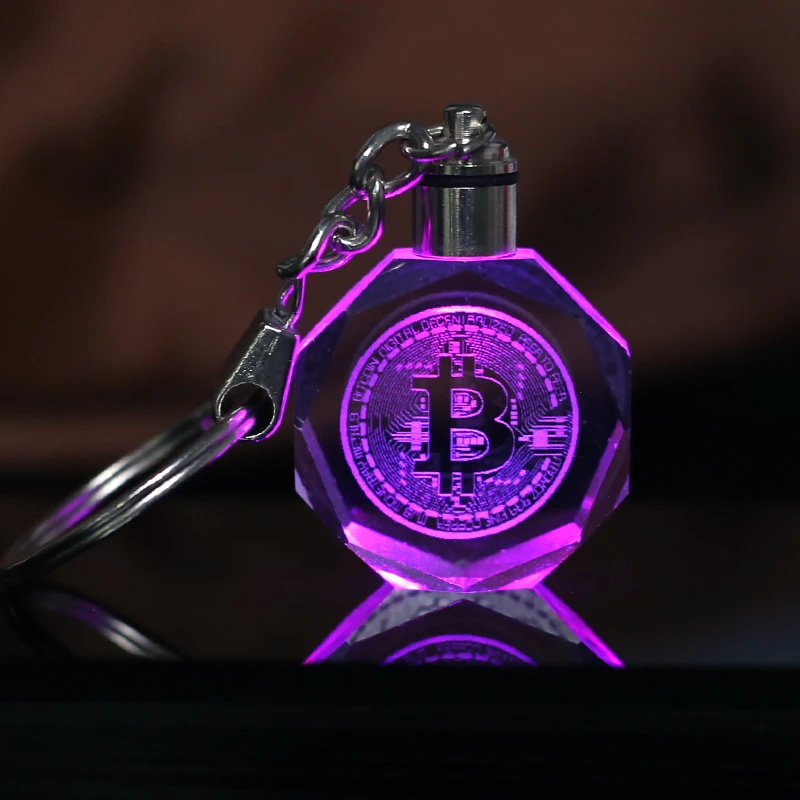 Брелок Биткойн брелок с лазерной гравировкой кольцо для автомобильных ключей