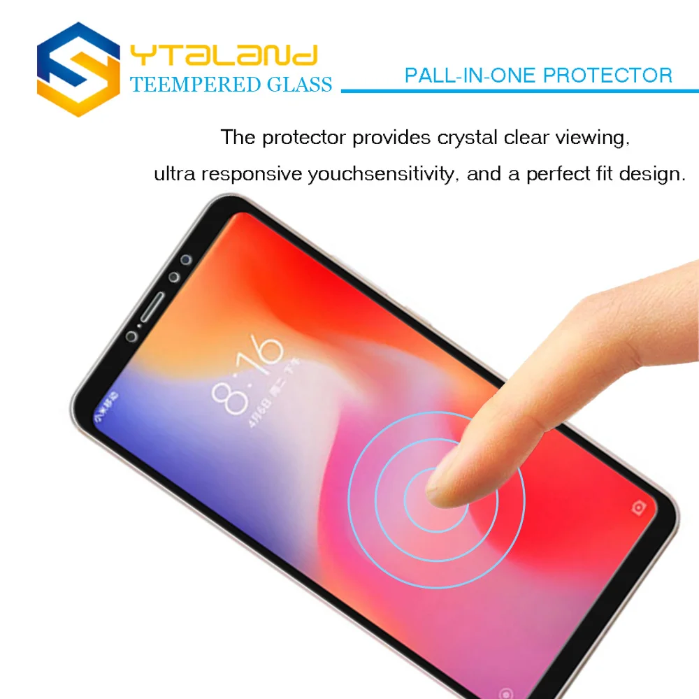 Закаленное стекло Ytaland с полным покрытием для XiaoMi Mi Max 3 защитная стеклянная