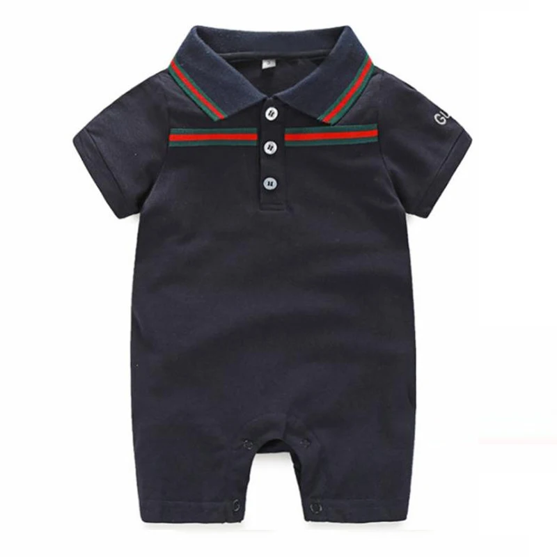 Blue Uniset костюм для новорожденного мальчика хлопковый летний детский комбинезон от 3 до 24 месяцев, Одежда для новорожденных - Цвет: Blue