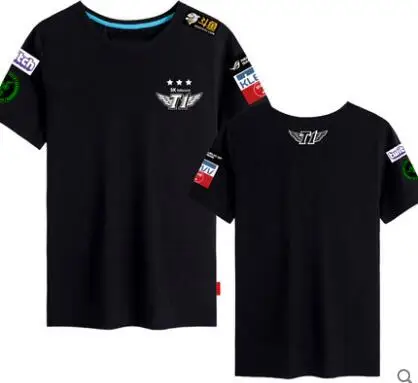 Пустая футболка faker bang SKT T1, футболка LCK Team Jersey SKTT1, Мужская футболка Faker Peanut Bang Wolf SKT1, игровая футболка - Цвет: NO name