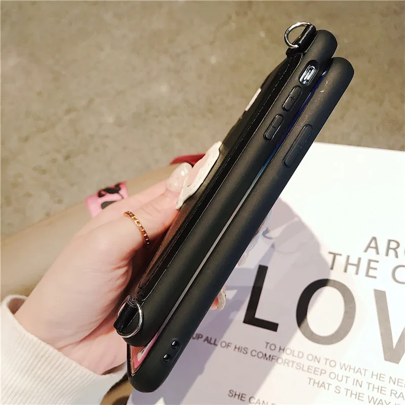 FTAIDKJ Роскошный чехол-кошелек из искусственной кожи с кошкой для iPhone 6 6S 7 8 Plus X XR XS Max