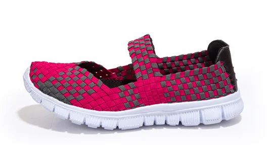 XEK Summer Women's Breathable Mixed-colors Sport Shoes Antislip Hand-made Weave Lightweight Flats Mother Gift Shoe GSS16 | Спорт и
