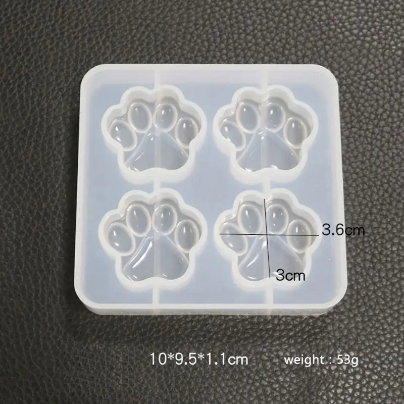Cute Pet Paw Snowflake Pendant Silicone Resin Mold DIY Earrings Necklace Keychain Accessories Jewelry Making Tools