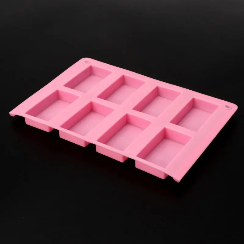 8 прямоугольная с ячейками Cuboid Силиконовая Форма Мыло сушеный цветок смолы формы для домашней готовки