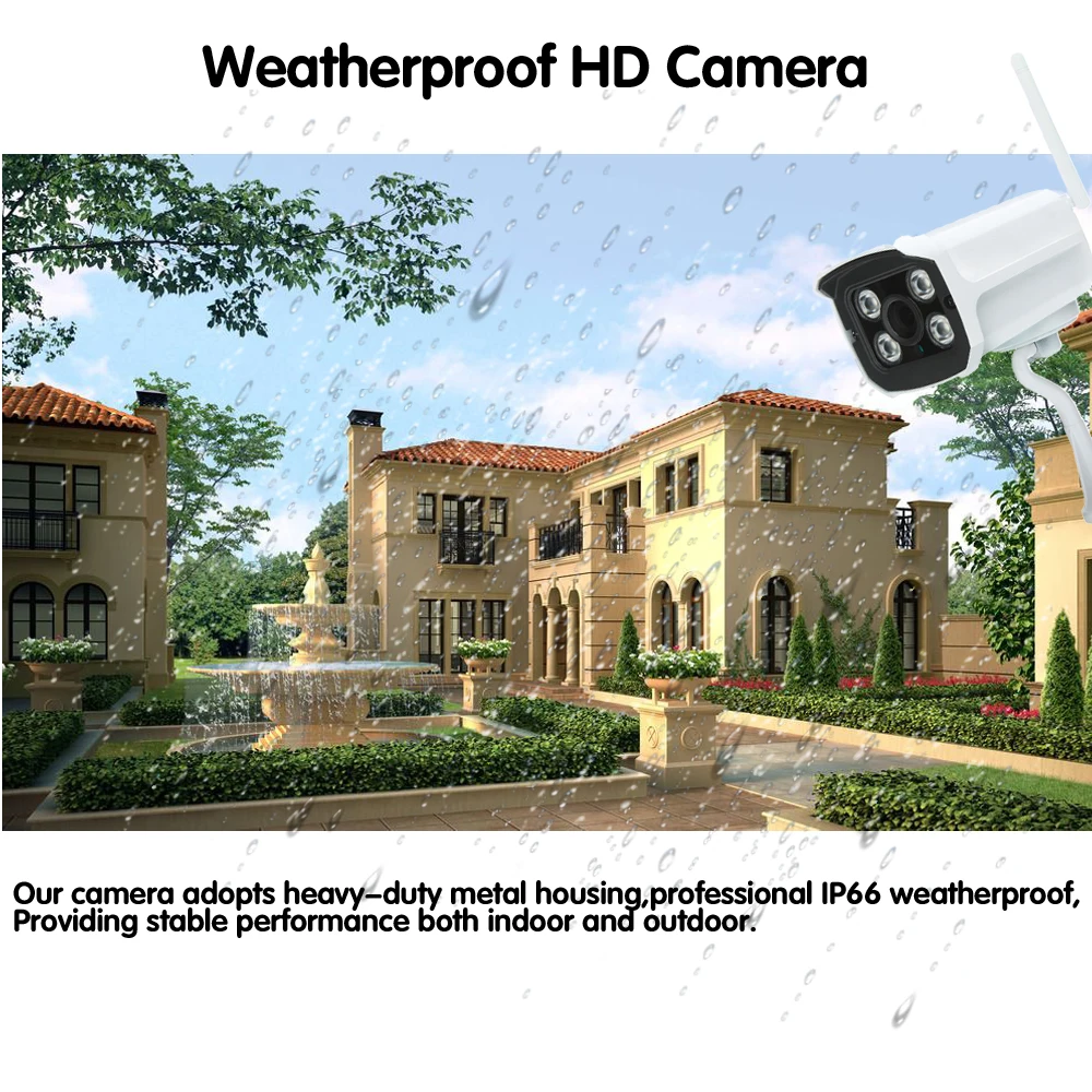4CH Беспроводная NVR CCTV система Водонепроницаемая IR Ночная Vison 960P IP камера WIFI