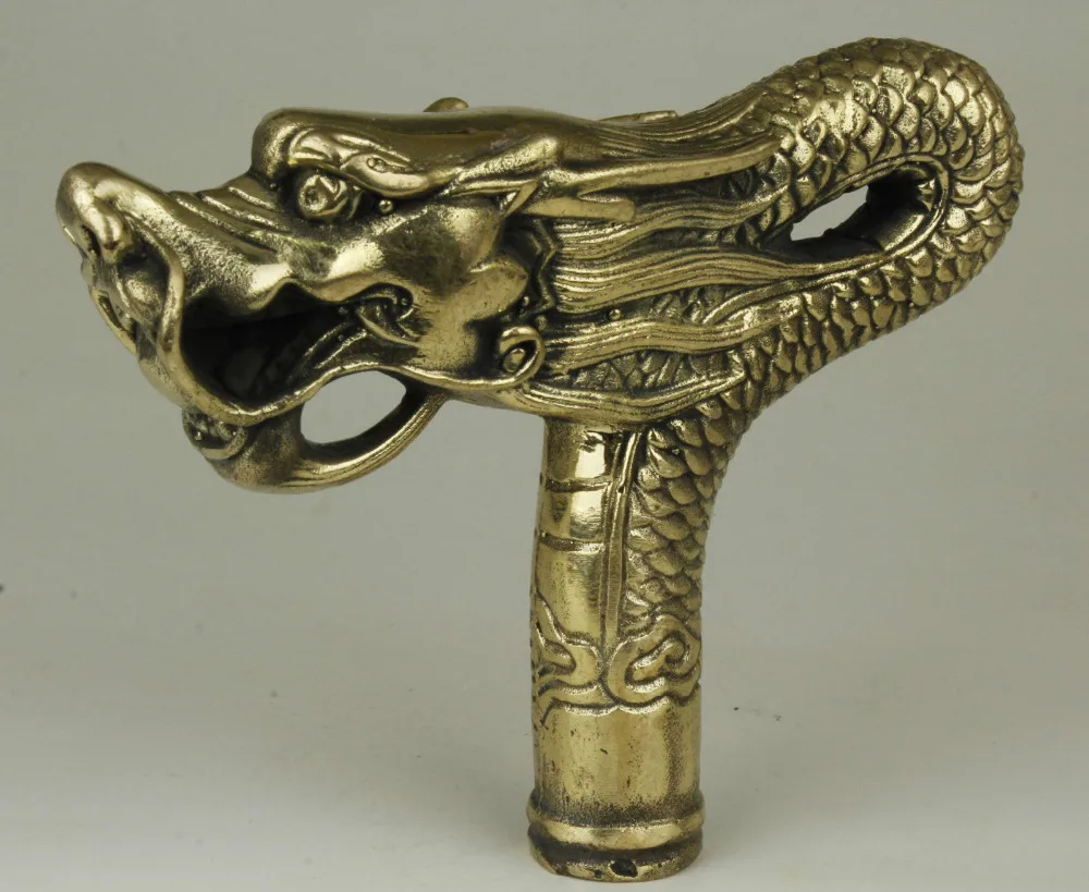 Китайская ручная работа Резной орнамент из латуни с китайским драконом Статуи