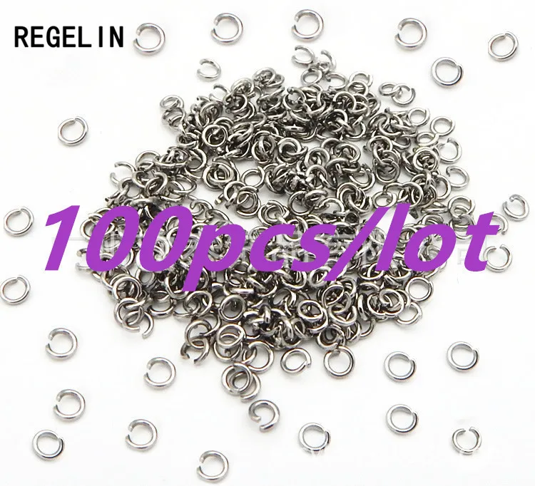 Регулируемые кольца из нержавеющей стали 100 шт./лот|jump rings silver|split ring connectorsring connector |