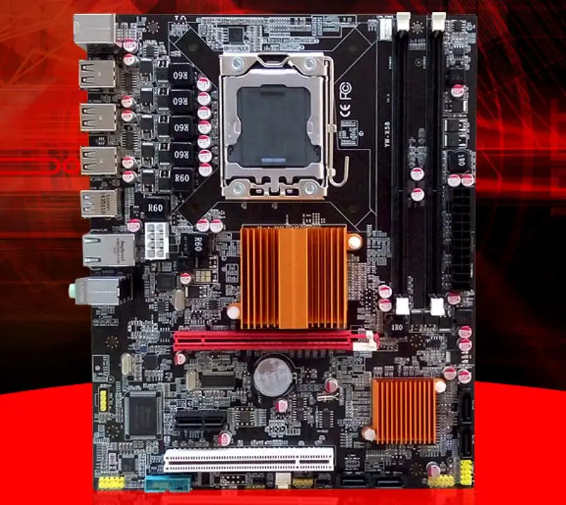 Новая материнская плата x58 Материнская с портом USB3.0 Поддержка ecc ram LGA 1366 DDR3 ATX |