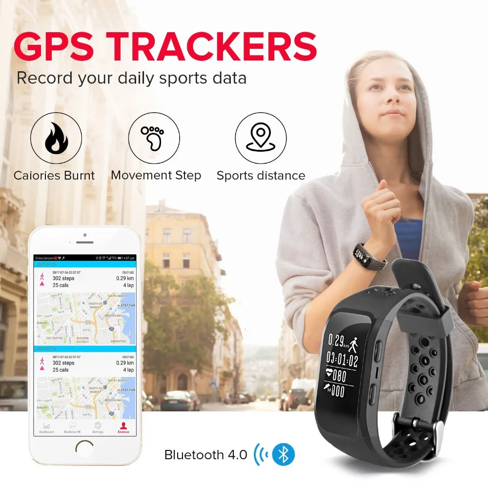 Letine G03 смарт-браслет монитор сердечного ритма GPS трекер браслет IP68